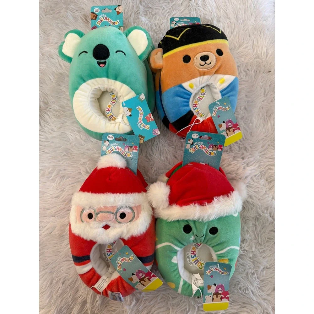 Squishmallows Slippers Sixe 11-12 Lot of 4 NWT NEW
